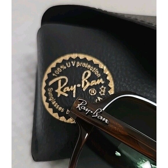 Ray Ban Sunglasses RB 1973 954/31 SQUARE II Frame Italy Striped Havana Women’s - Picture 7 of 10